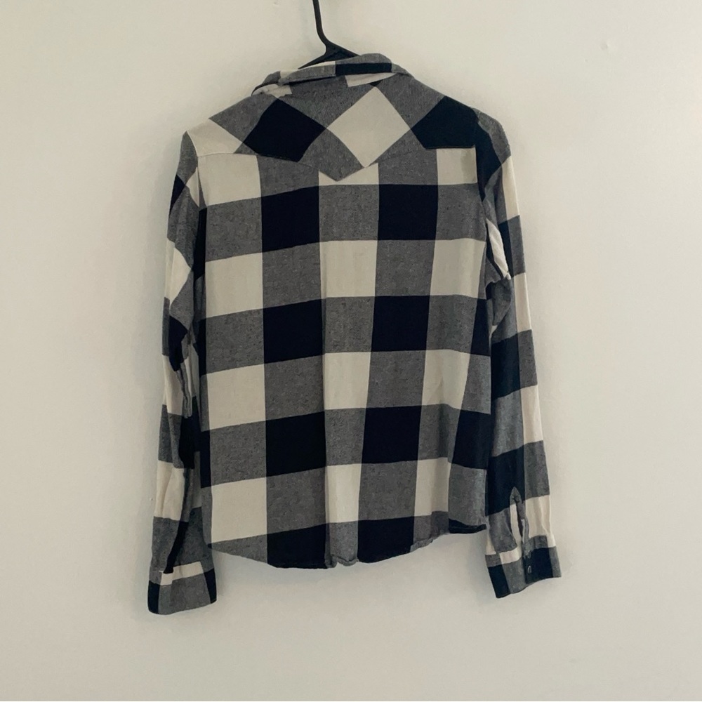 Wrangler Black and White Plaid Shirt - Picture 4 of 5